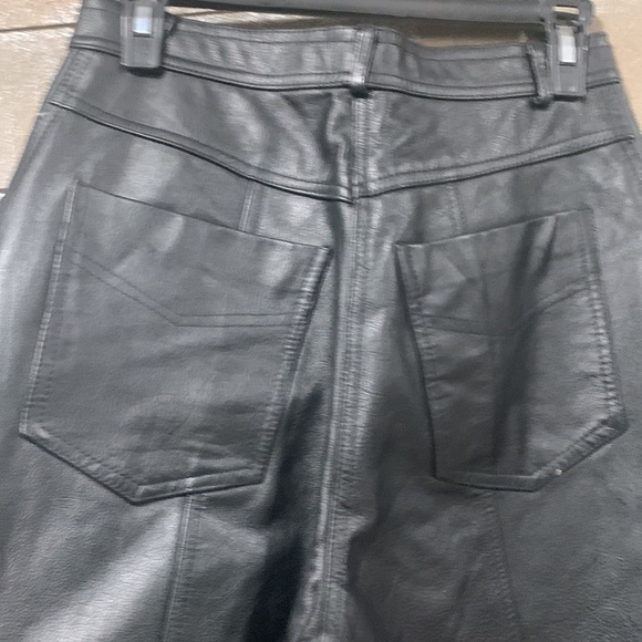 Genuine vintage leather high rise biker concert club pants styles To Go size 10 - Picture 7 of 11